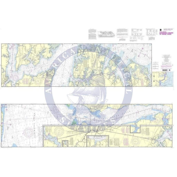 NOAA Nautical Chart 11553: Intracoastal Waterway Albermarle Sound to Neuse River;Alligator River;Second Creek