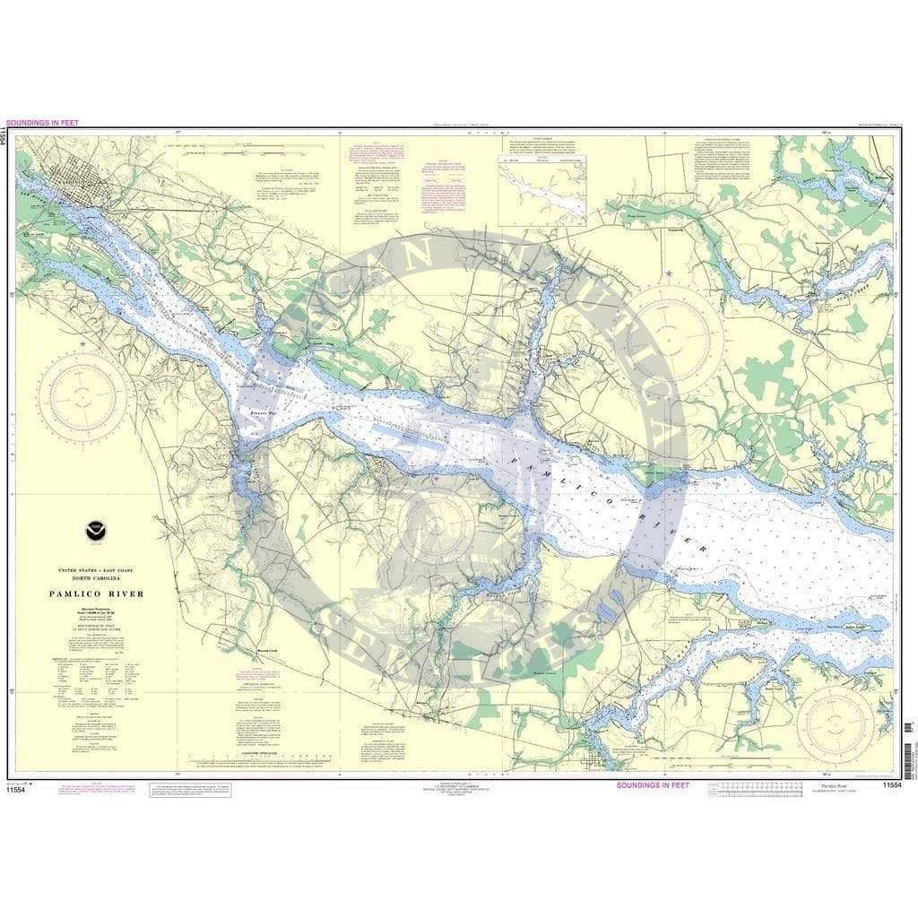 NOAA Nautical Chart 11554 Pamlico River Pamlico River Depth Chart