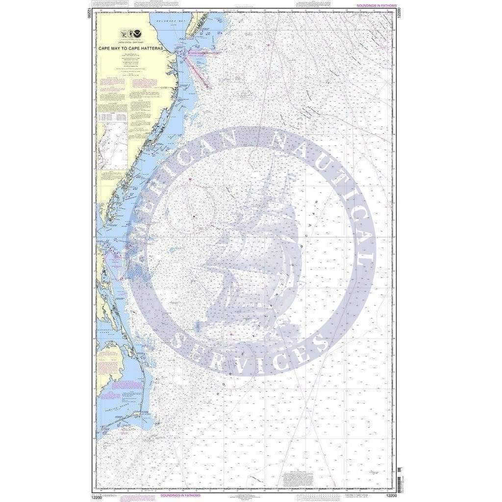 NOAA Nautical Chart 12200: Cape May to Cape Hatteras
