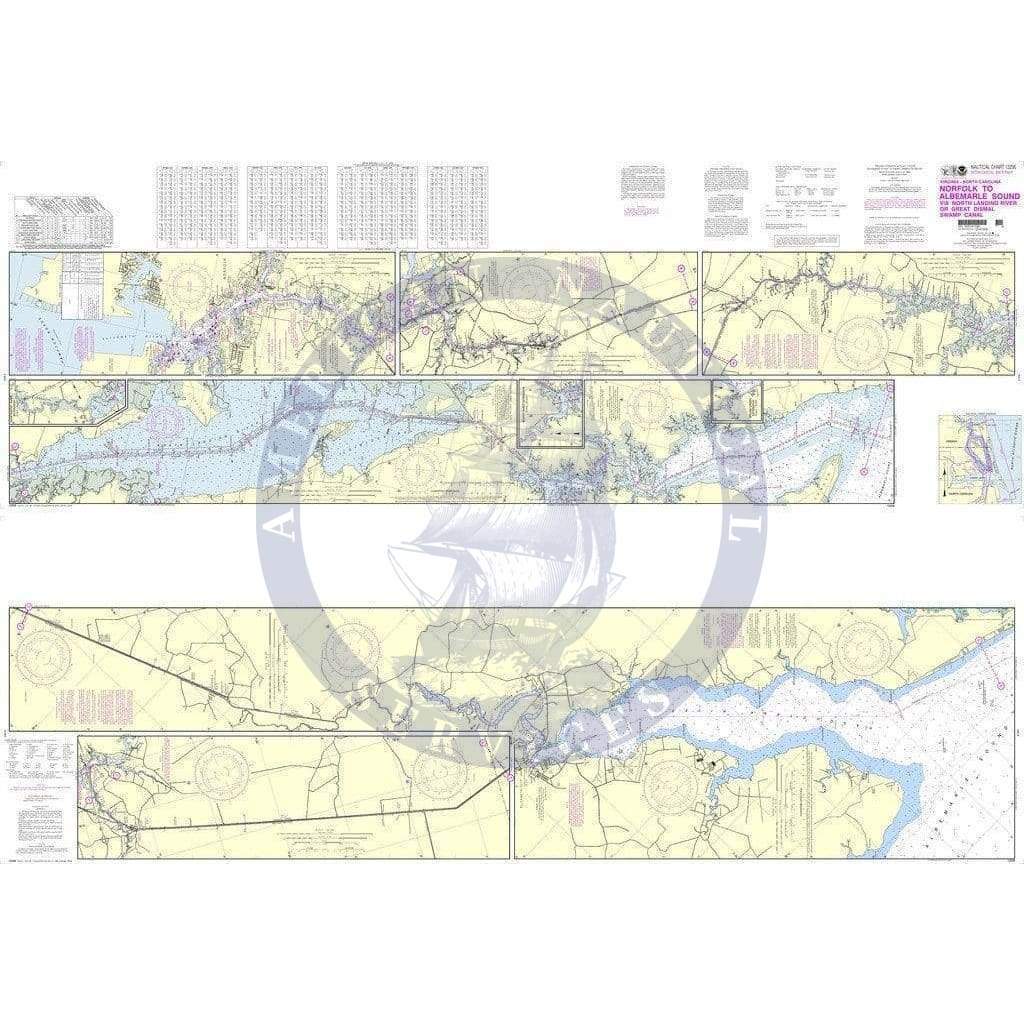 NOAA Nautical Chart 12206: Intracoastal Waterway Norfolk to Albemarle Sound via North Landing River or Great Dismal Swamp Canal