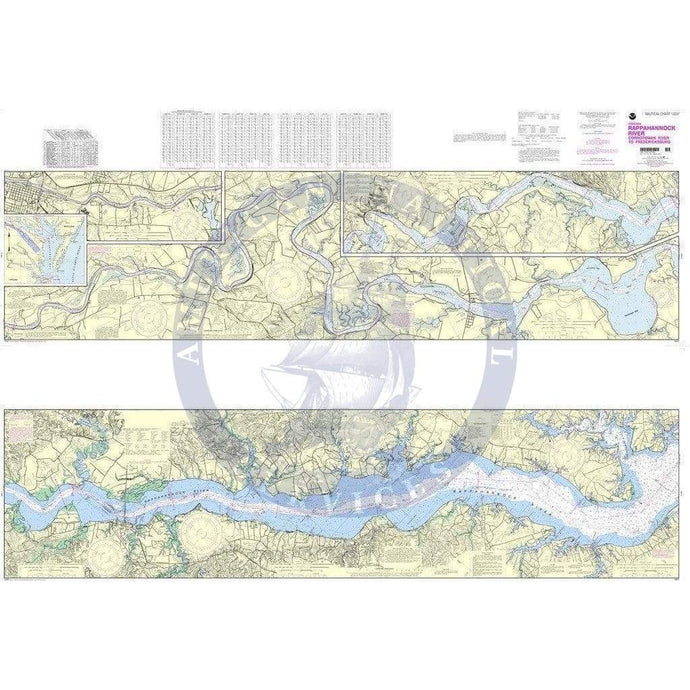 NOAA Nautical Chart 12237: Rappahannock River Corrotoman River to Fredericksburg