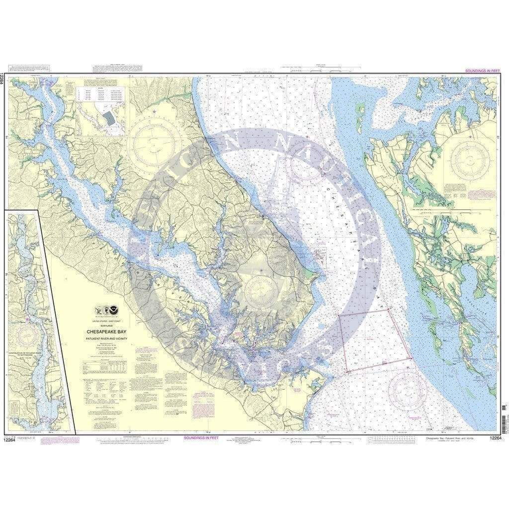 NOAA Nautical Chart 12264 Chesapeake Bay Patuxent River Chart Amnautical