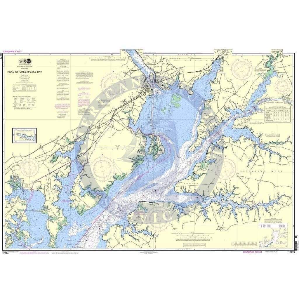NOAA Nautical Chart 12274: Head of Chesapeake Bay
