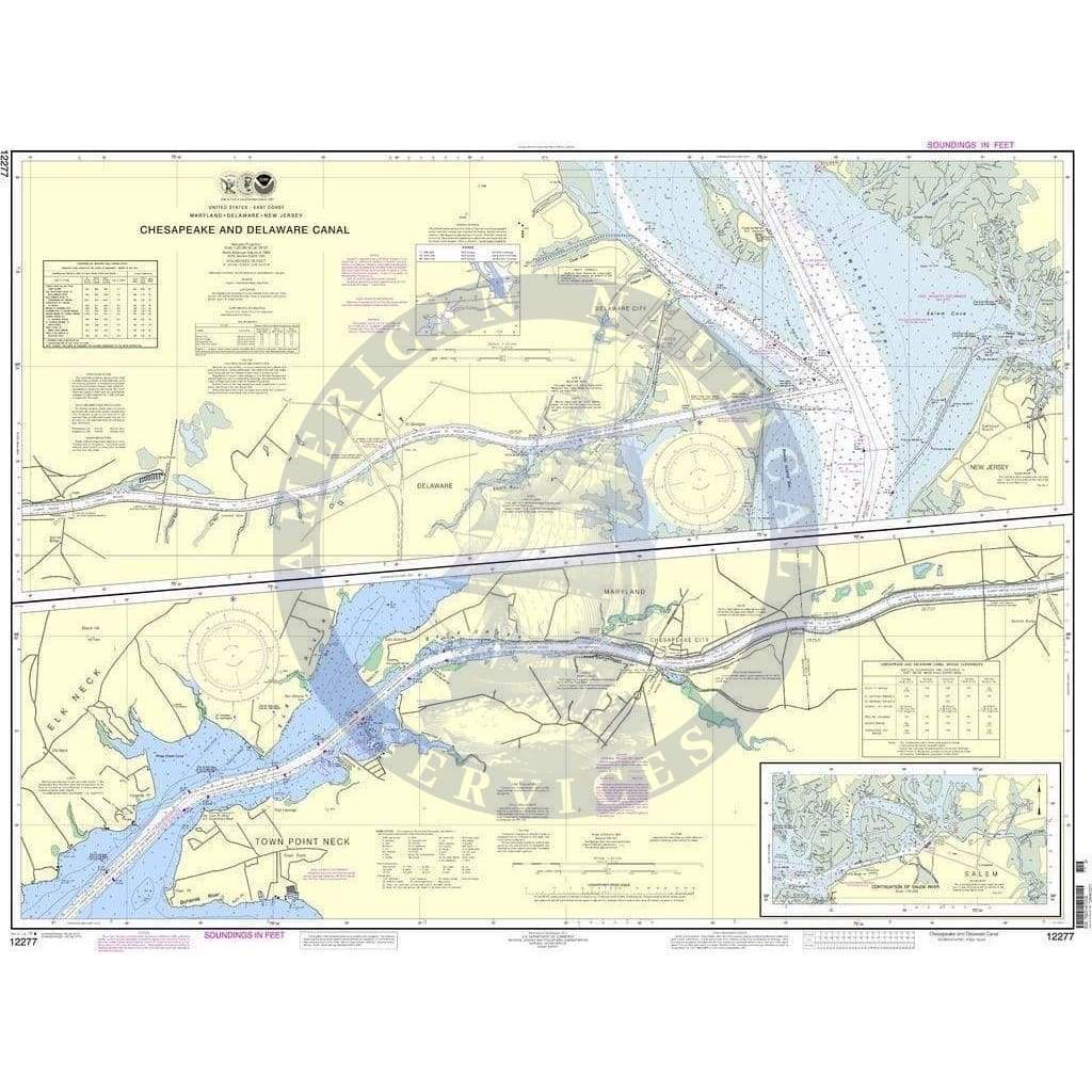 NOAA Nautical Chart 12277: Chesapeake and Delaware Canal