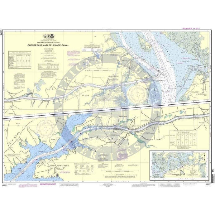 NOAA Nautical Chart 12277: Chesapeake and Delaware Canal