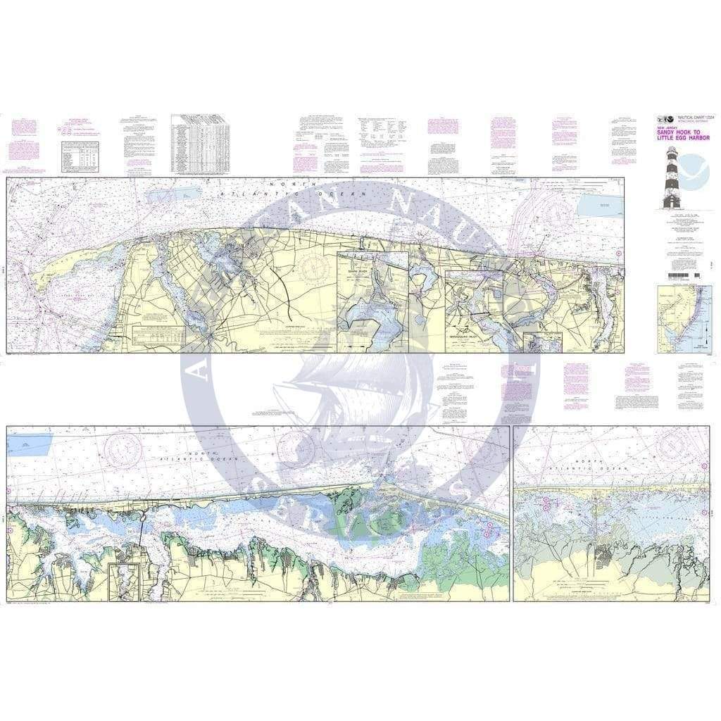 NOAA Nautical Chart 12324: Intracoastal Waterway Sandy Hook to Little Egg Harbor