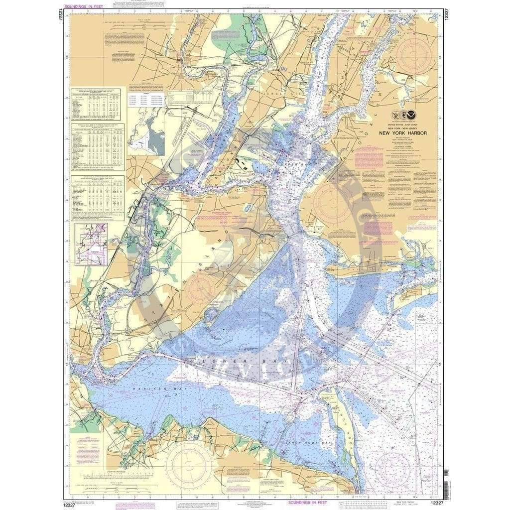 NOAA Nautical Map New York Harbor 12327 NOAA Chart 12327 NOAA Map