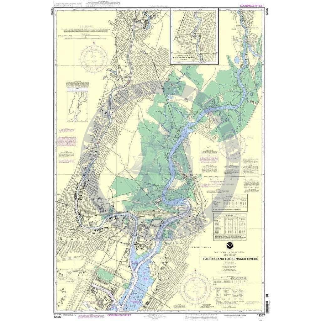 NOAA Nautical Chart 12337: Passaic and Hackensack Rivers