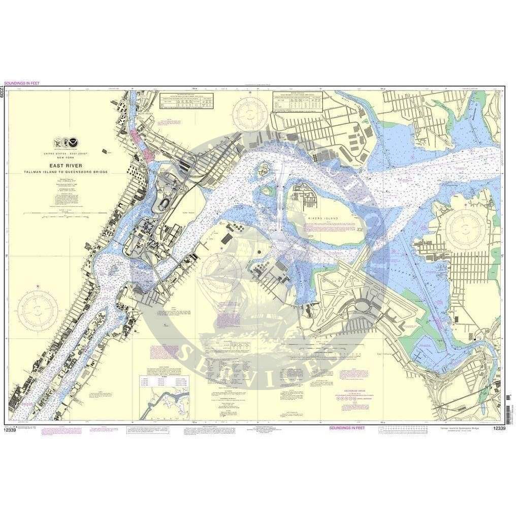 NOAA Nautical Chart 12339: East River Tallman Island to Queensboro Bridge