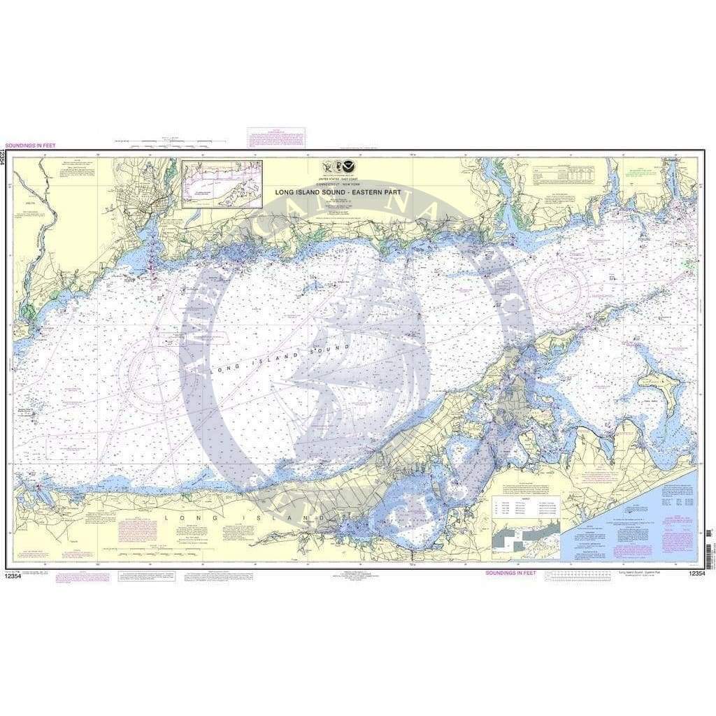 NOAA Nautical Chart 12354: Long Island Sound Eastern part