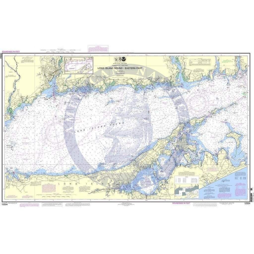 NOAA Nautical Chart 12354 Long Island Sound Eastern Part Amnautical