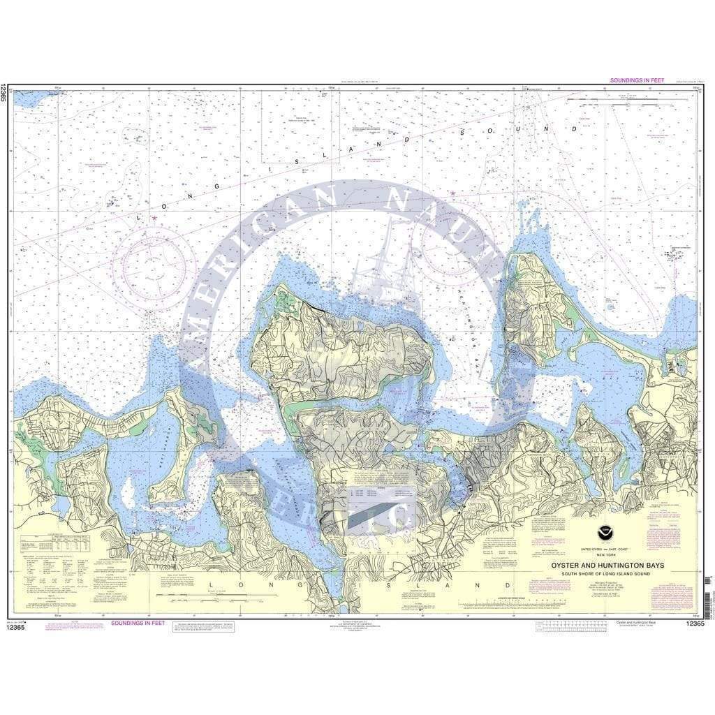 NOAA Nautical Chart 12365: South Shore of Long Island Sound Oyster and Huntington Bays