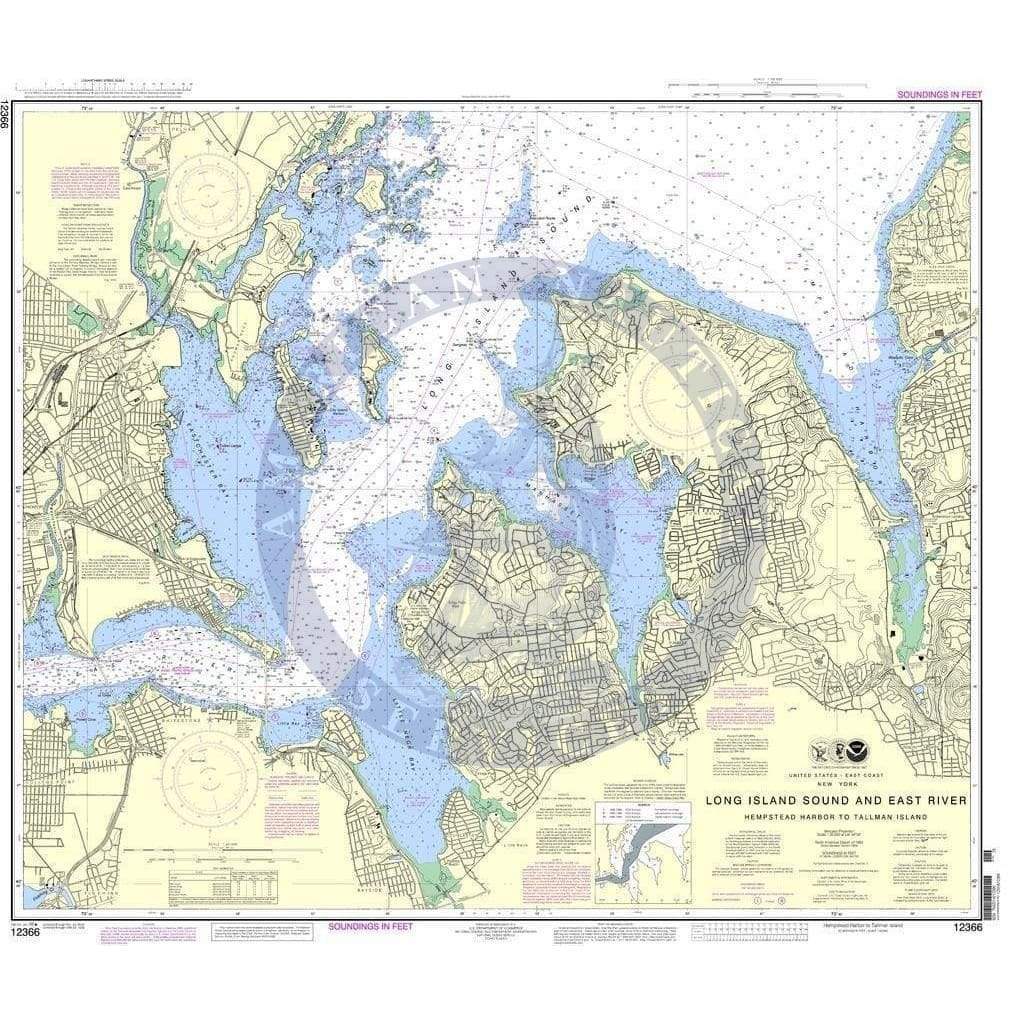 NOAA Nautical Chart 12366: Long Island Sound and East River Hempstead Harbor to Tallman Island
