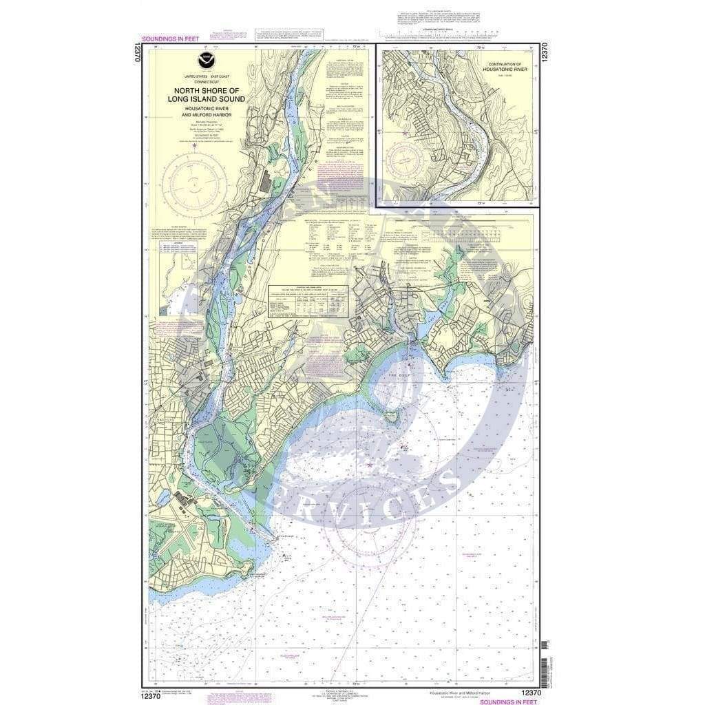 NOAA Nautical Chart 12370: North Shore of Long Island Sound Housatonic River and Milford Harbor