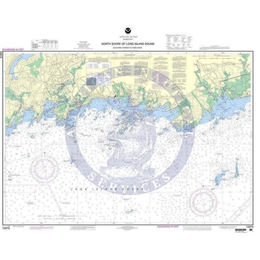 NOAA Nautical Chart 12373: North Shore of Long Island Sound Guilford Harbor to Farm River