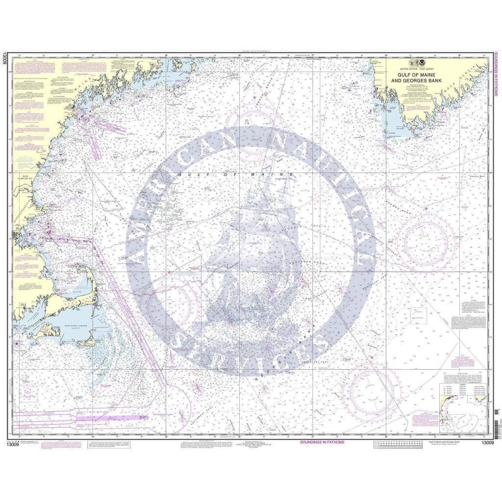 NOAA Nautical Chart 13009: Gulf of Maine and Georges Bank