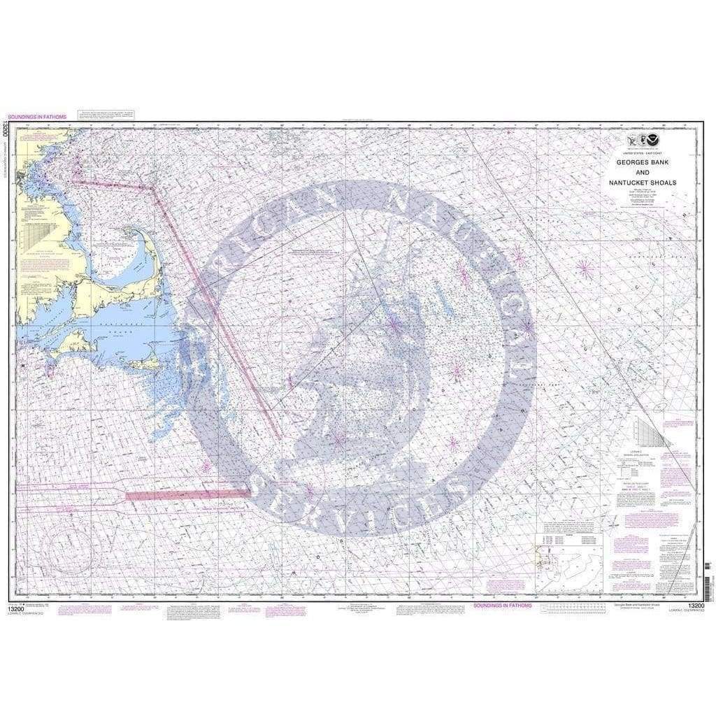 NOAA Nautical Chart 13200: Georges Bank and Nantucket Shoals