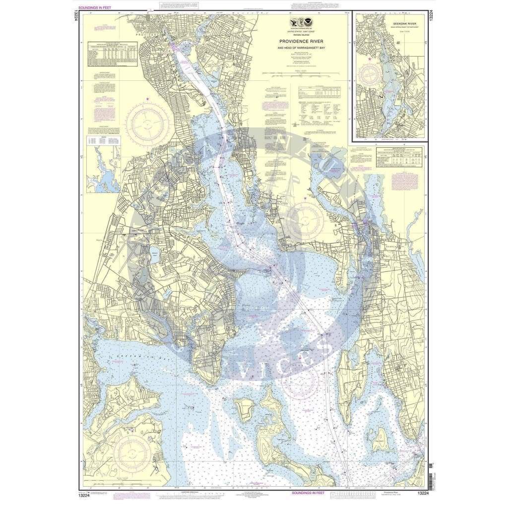 NOAA Nautical Chart 13224: Providence River and Head of Narragansett Bay