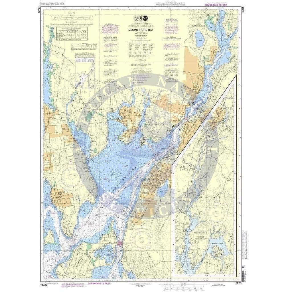 NOAA Nautical Chart 13226: Mount Hope Bay