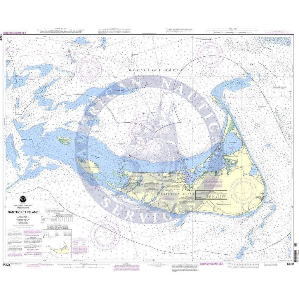 NOAA Nautical Chart 13241: Nantucket Island - Amnautical