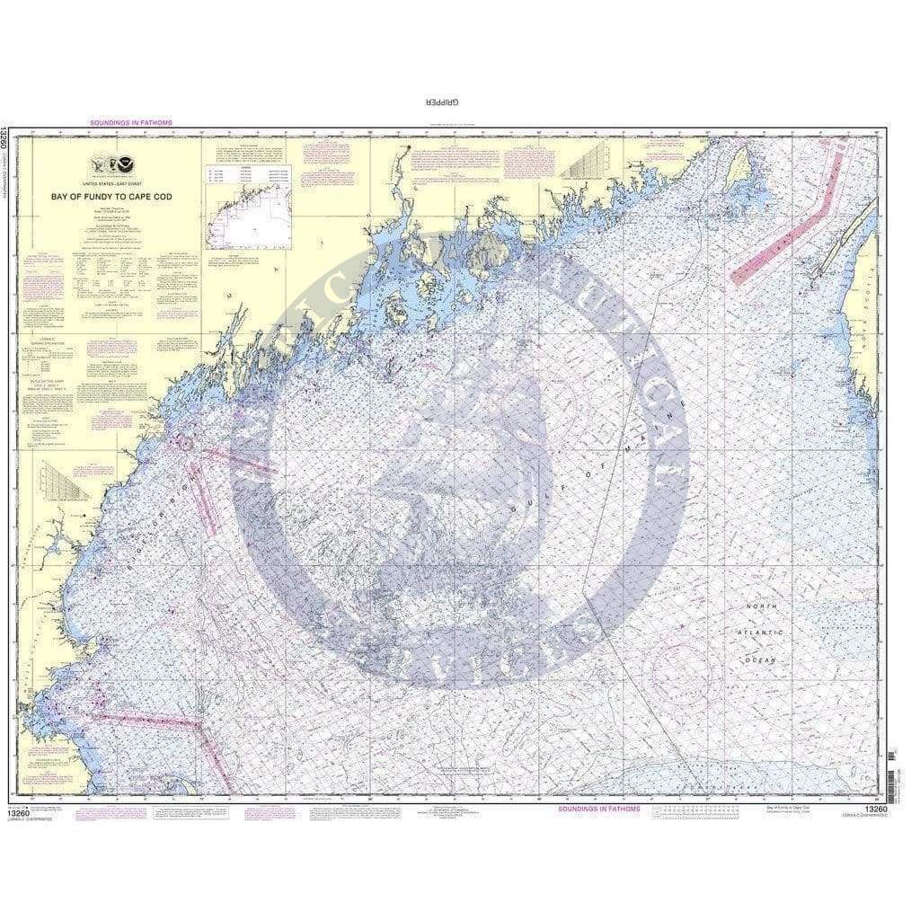 NOAA Nautical Chart 13260: Bay of Fundy to Cape Cod