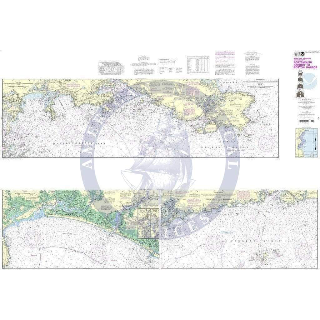 NOAA Nautical Chart 13274: Portsmouth Harbor to Boston Harbor; Merrimack River Extension