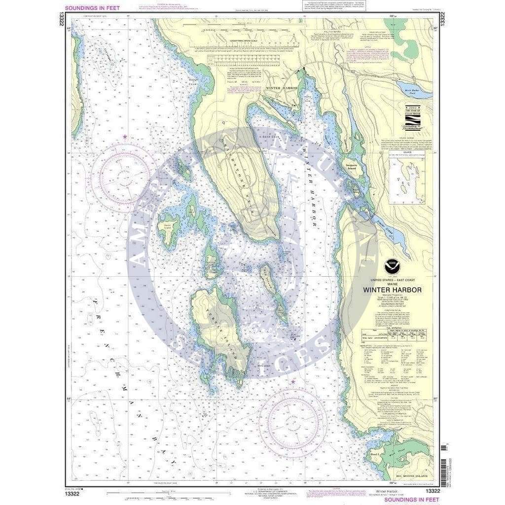 NOAA Nautical Chart 13322: Winter Harbor