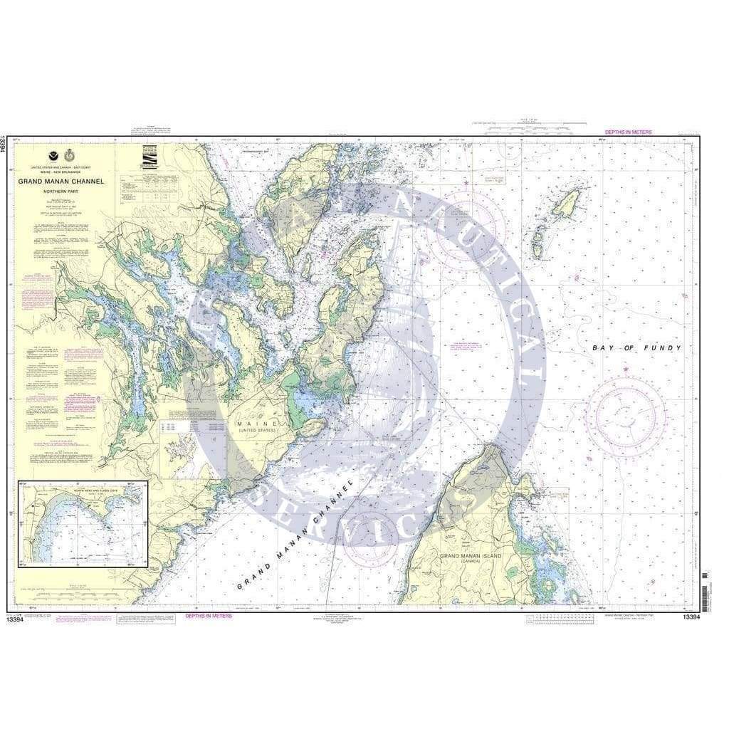 NOAA Nautical Chart 13394: Grand Manan Channel Northern Part; North Head and Flagg Cove