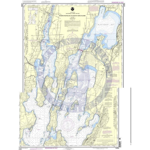NOAA Nautical Chart 14781: Riviere Richelieu to South Hero Island ...