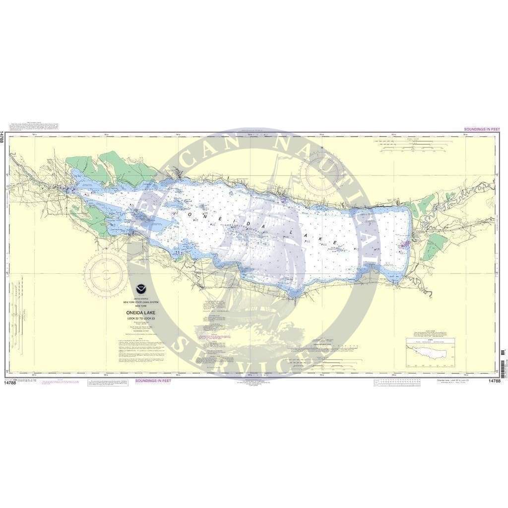 NOAA Nautical Chart 14788: Oneida Lake - Lock 22 to Lock 23