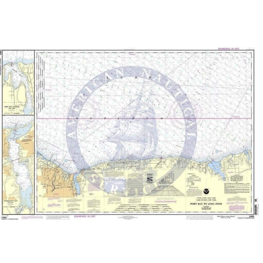 NOAA Nautical Chart 14804 Port Bay to Long Pond; Port Bay Harbor; Iro