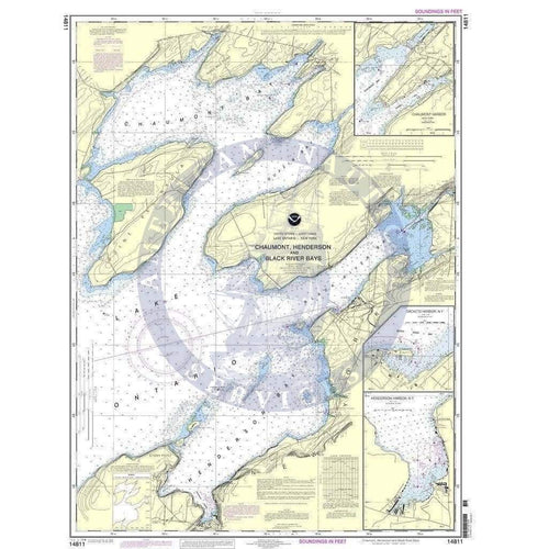 NOAA Nautical Chart 14811 Chaumont, Henderson and Black River Bays; S