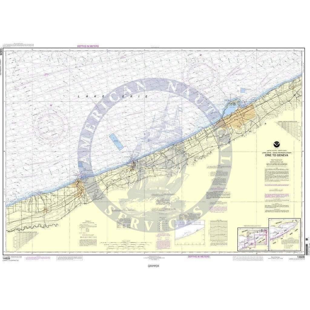 NOAA Nautical Chart 14828: Erie to Geneva