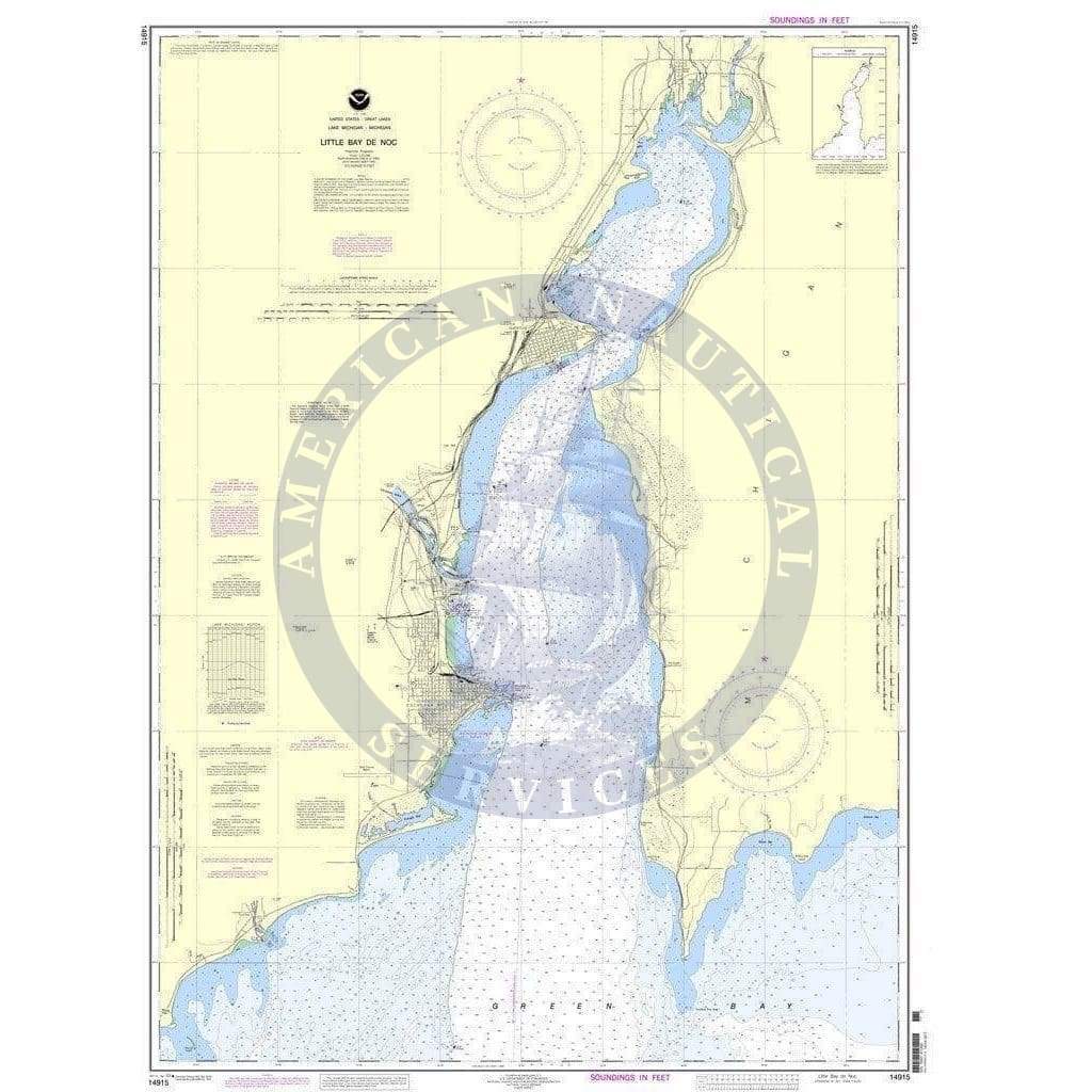 NOAA Nautical Chart 14915: Little Bay de Noc