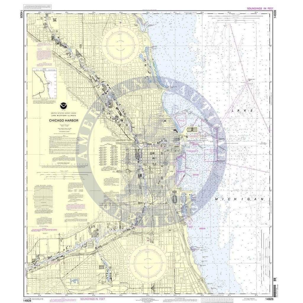 NOAA Nautical Chart 14928: Chicago Harbor
