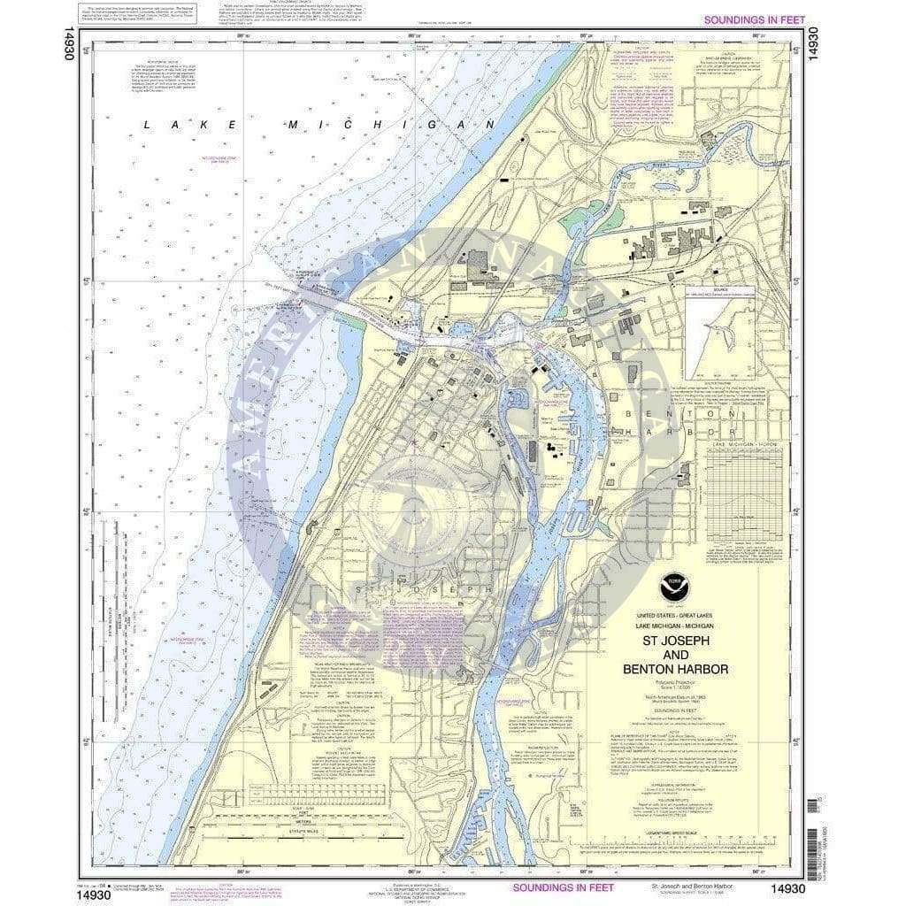 NOAA Nautical Chart 14930: St. Joseph and Benton Harbor