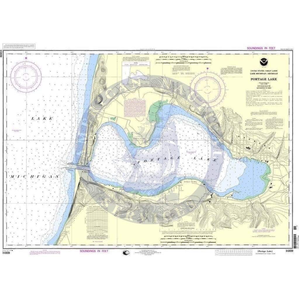 NOAA Nautical Chart 14939: Portage Lake