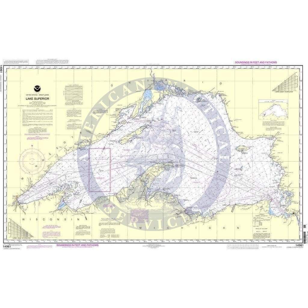 NOAA Nautical Chart 14961: Lake Superior