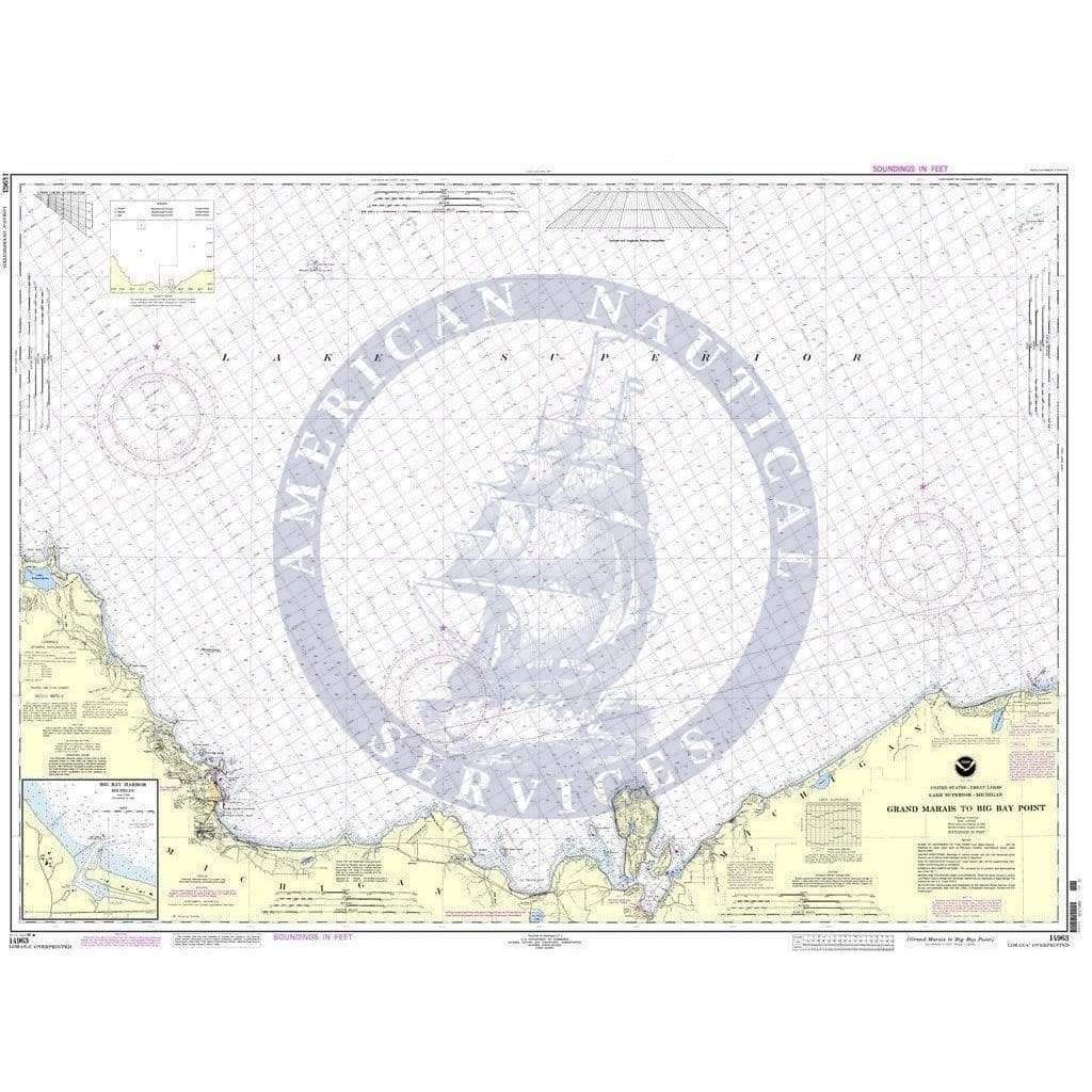NOAA Nautical Chart 14963: Grand Marais to Big Bay Point;Big Bay Harbor