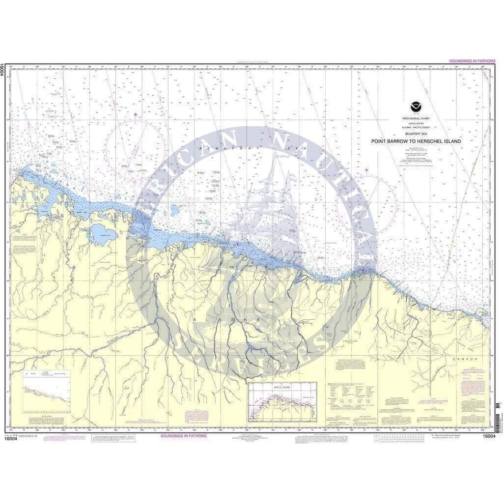 NOAA Nautical Chart 16004: Pt. Barrow to Heerschel Island