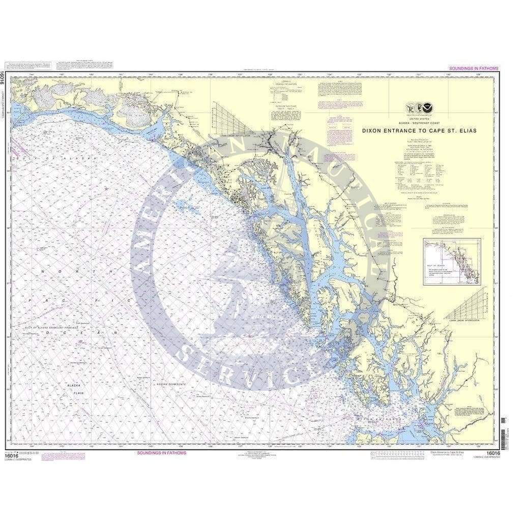 NOAA Nautical Chart 16016: Dixon Entrance to Cape St. Elias