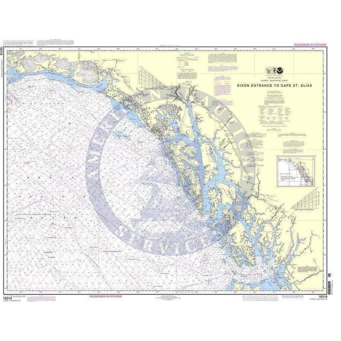 NOAA Nautical Chart 16016: Dixon Entrance to Cape St. Elias