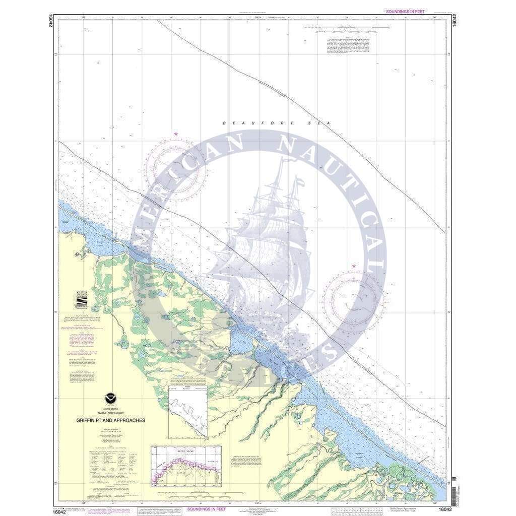 NOAA Nautical Chart 16042: Griffin Pt. and approaches