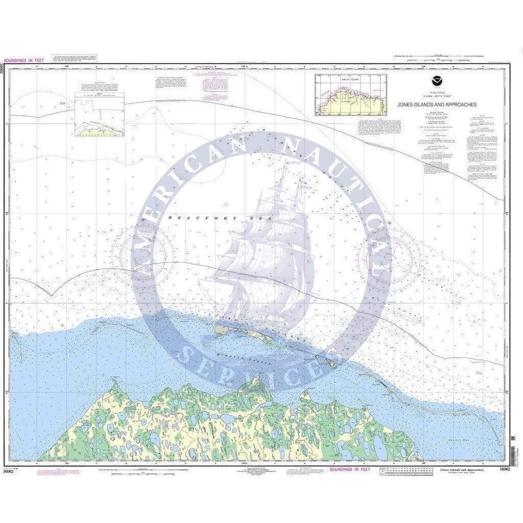 NOAA Nautical Chart 16062: Jones Islands and approaches - Amnautical