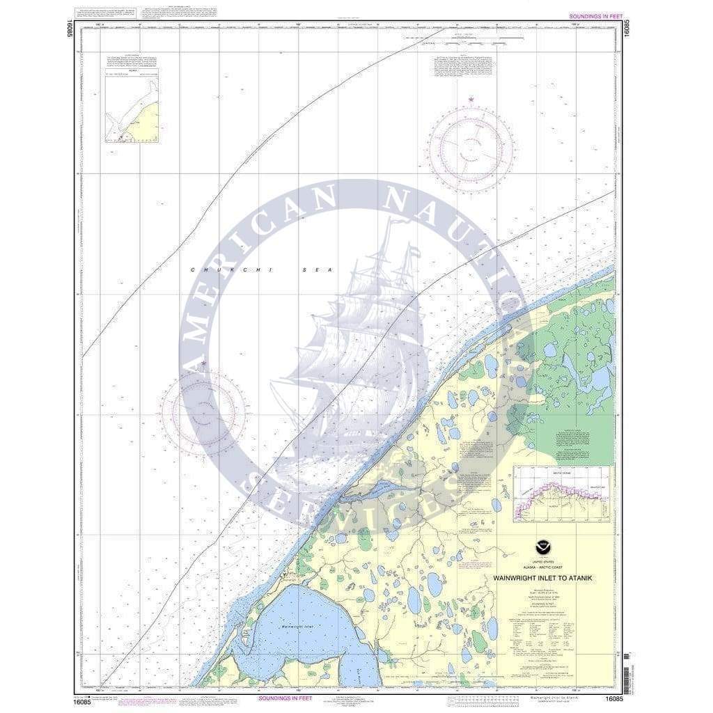 NOAA Nautical Chart 16085: Wainwright Inlet to Atainik