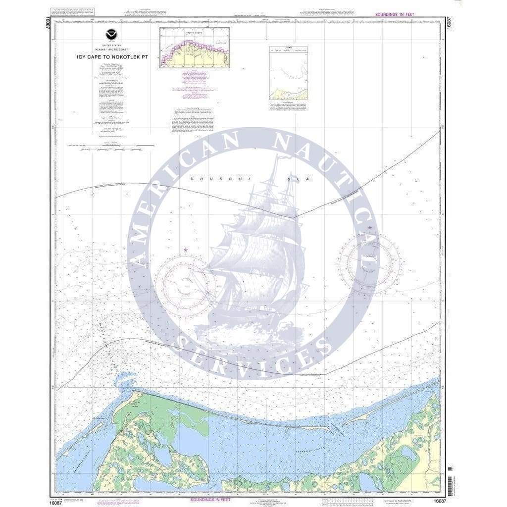 NOAA Nautical Chart 16087: Icy Cape to Nokotlek Pt.