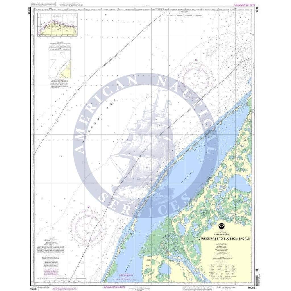 NOAA Nautical Chart 16088: Utukok Pass to Blossom Shoals