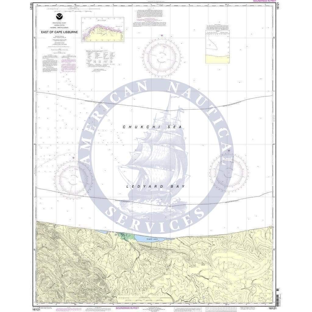 NOAA Nautical Chart 16121: East of Cape Lisburne