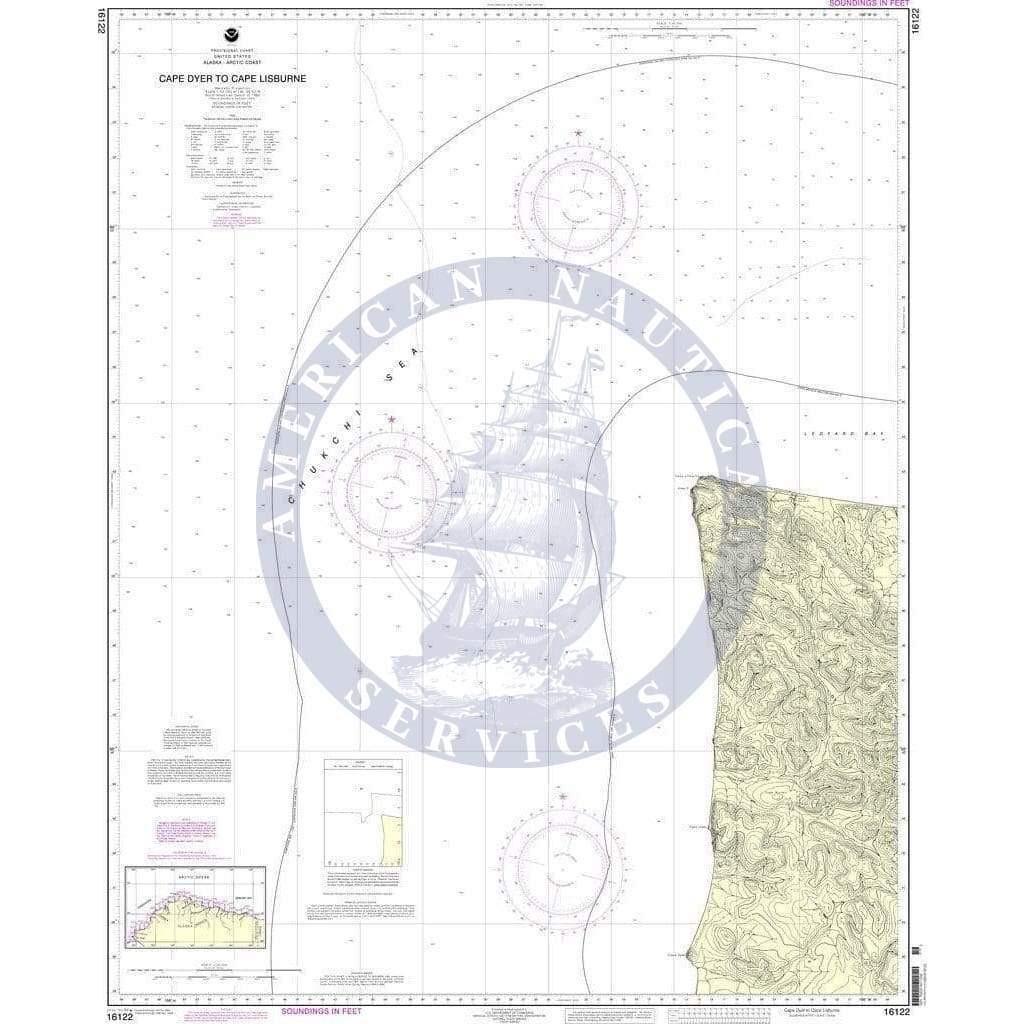 NOAA Nautical Chart 16122: Cape Dyer to Cape Lisburge