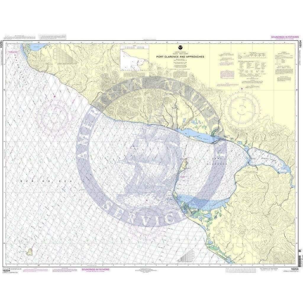 NOAA Nautical Chart 16204: Port Clarence and Approaches